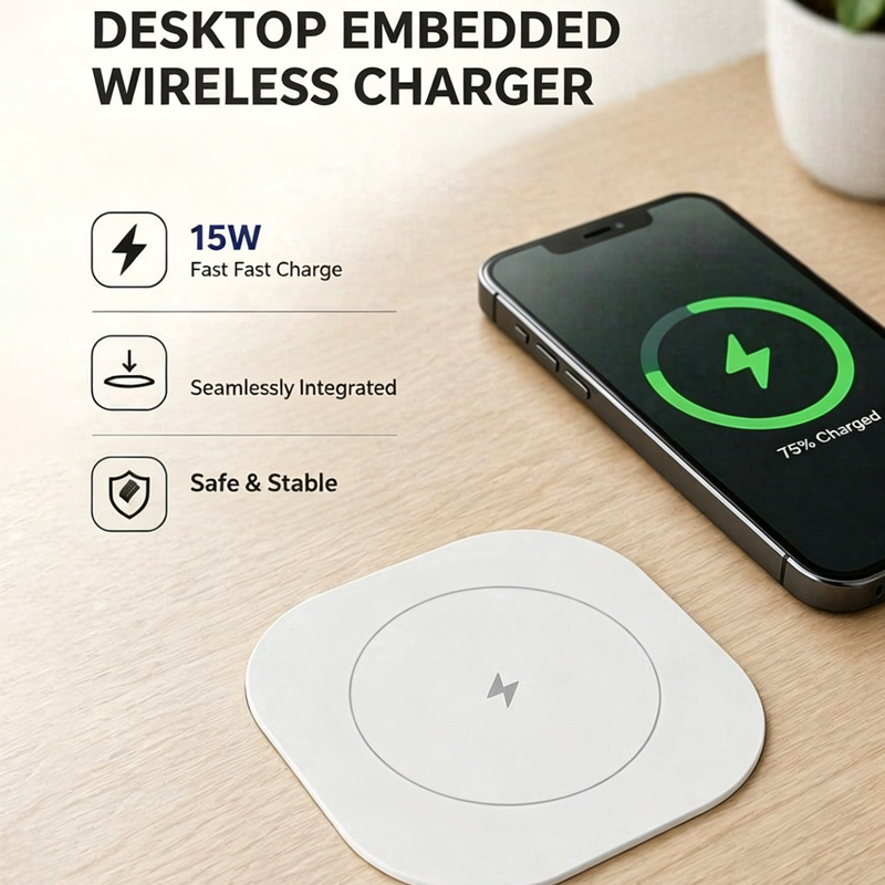 Home Office Of Uk - Carregador Sem Fio Embutido de 15W
