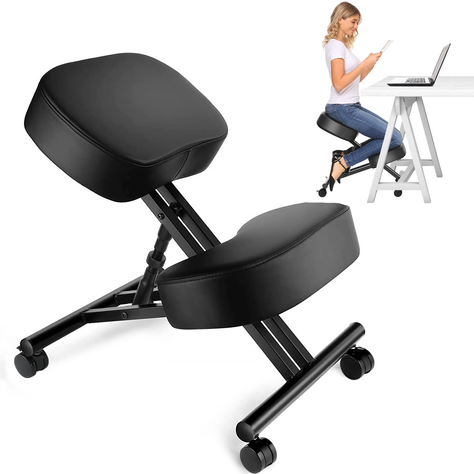 Home Office Furniture - Cadeira Ergonômica para Escritório, Banqueta Ajustável