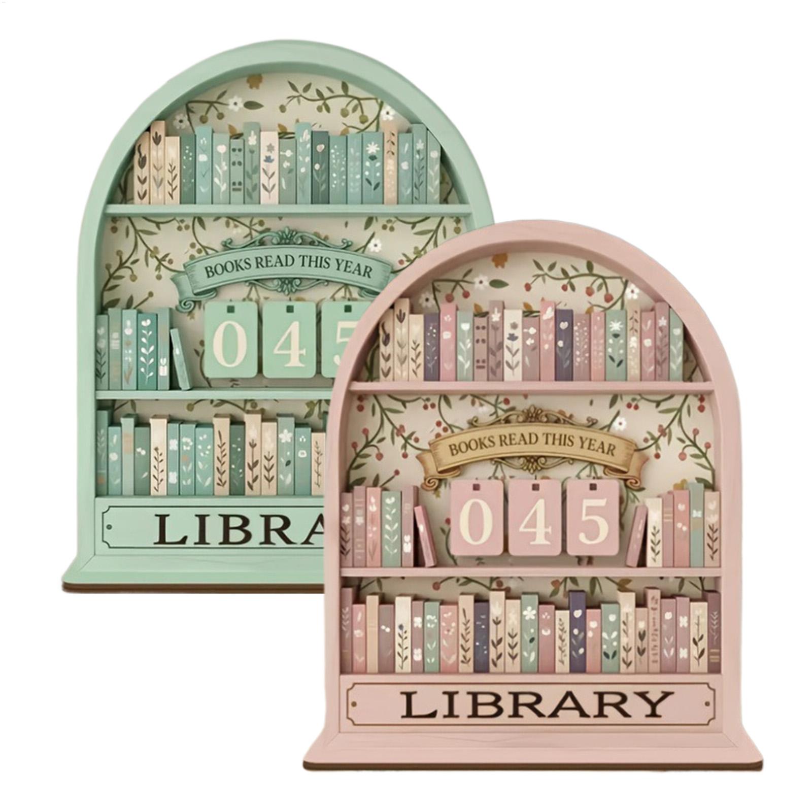Home Office Jobs - Contador de Livros Vintage de Madeira,