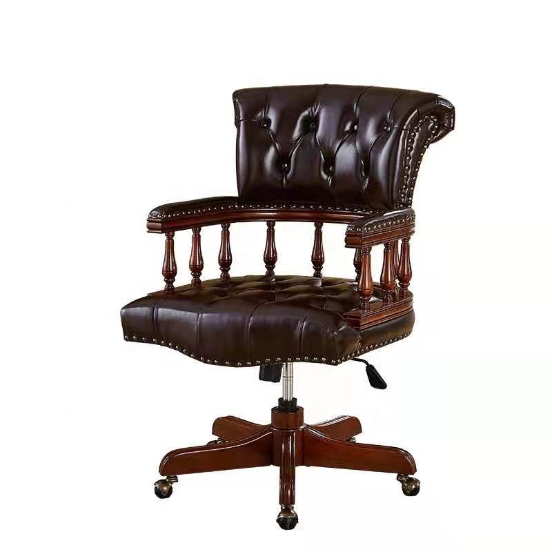 Home Office Of Uk - Poltrona Giratória Chesterfield Dark Ox Blood