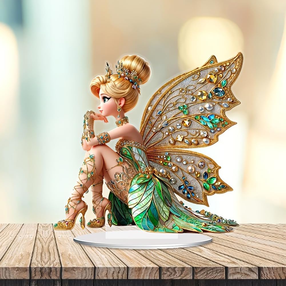 Plant Desk Mini - Mini Estátua de Fada Borboleta para