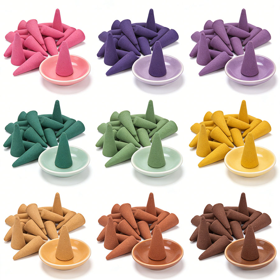 Home Office Yoga Room - Cones e pellets de incenso mistos,