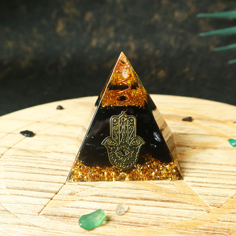 Pirâmide de Orgonite de Obsidi - Home Office For avaliação e preço