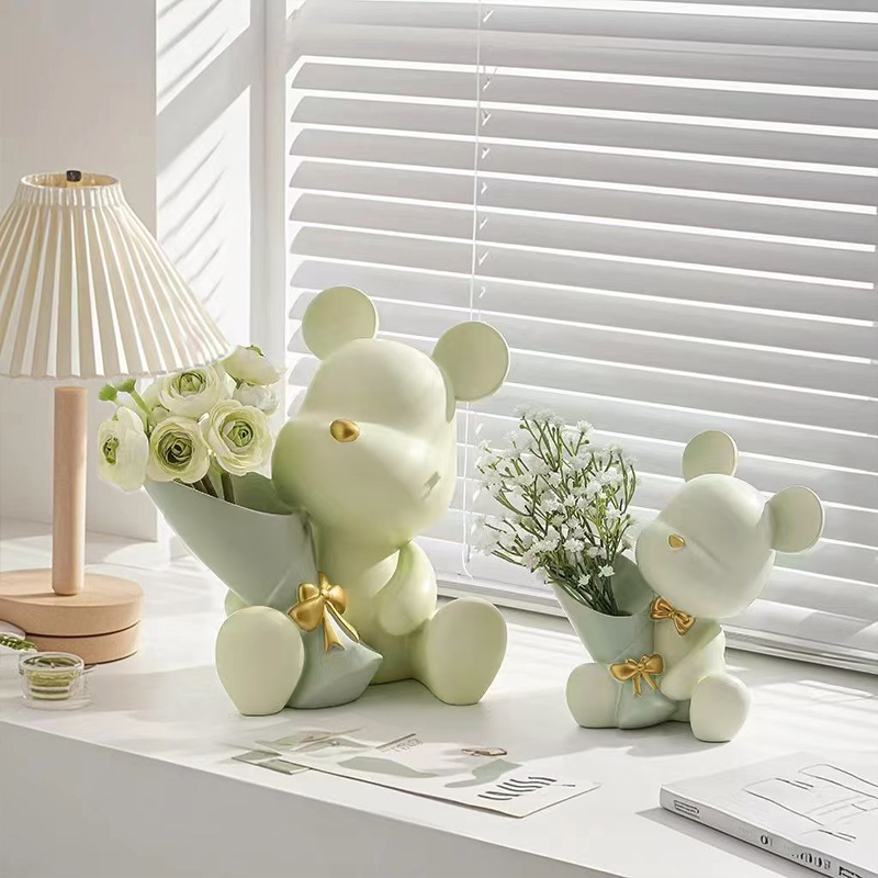 Bonito mini pequeno urso vaso  - Plant Desk Mini avaliação e preço