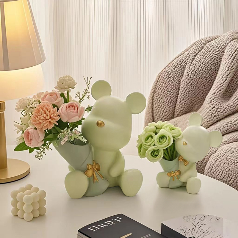 Bonito mini pequeno urso vaso  - Plant Desk Mini avaliação e preço