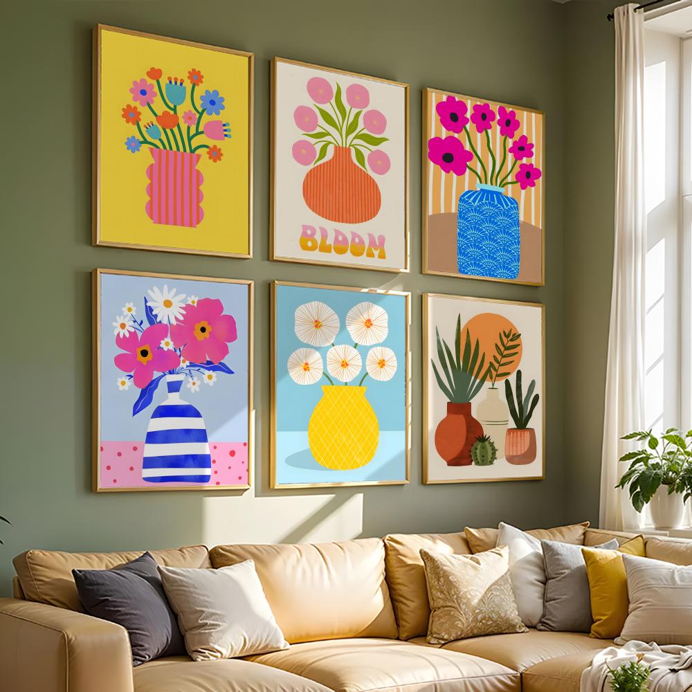 Flor rosa mercado vaso pintura - Home Office Marketing avaliação e preço