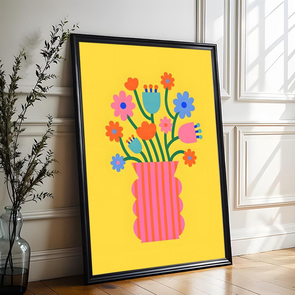 Flor rosa mercado vaso pintura - Home Office Marketing avaliação e preço