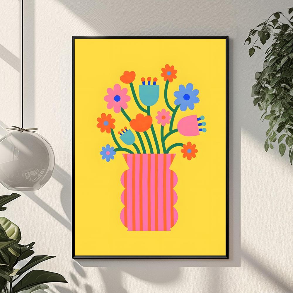 Flor rosa mercado vaso pintura - Home Office Marketing avaliação e preço