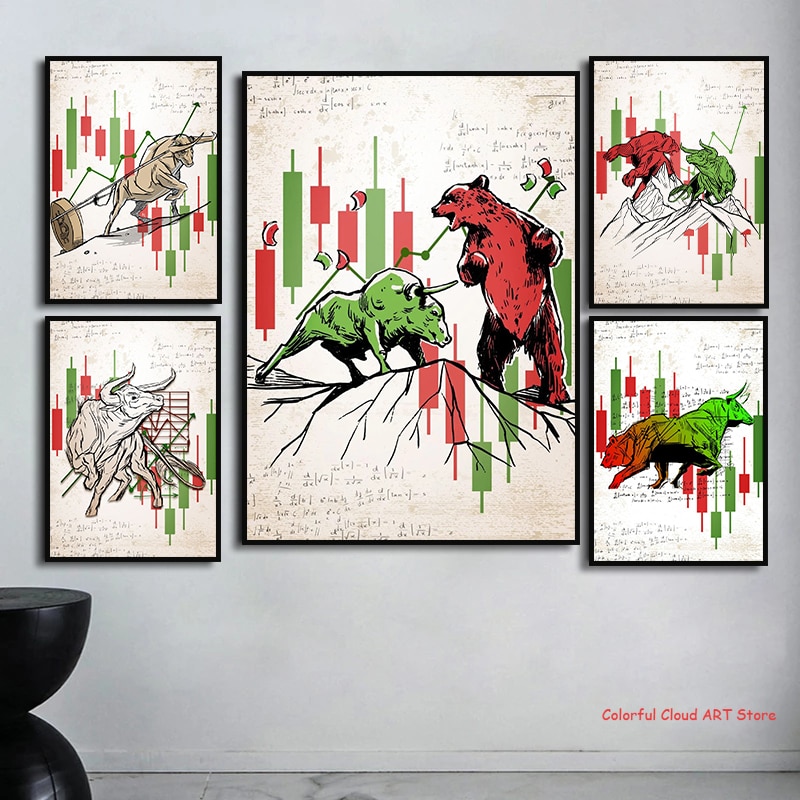 Wall street bull bear mercado  - Home Office Marketing avaliação e preço