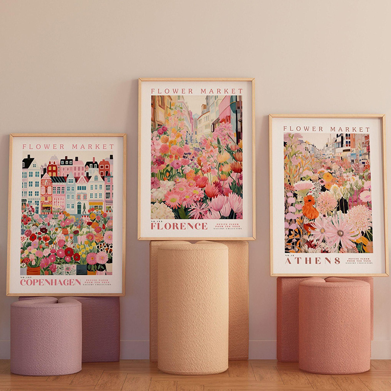 Conjunto de 3 Pôsteres de Arte - Home Office Marketing avaliação e preço