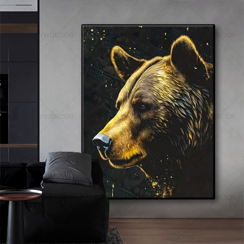 Toro e urso animais pintura lo - Home Office Marketing avaliação e preço