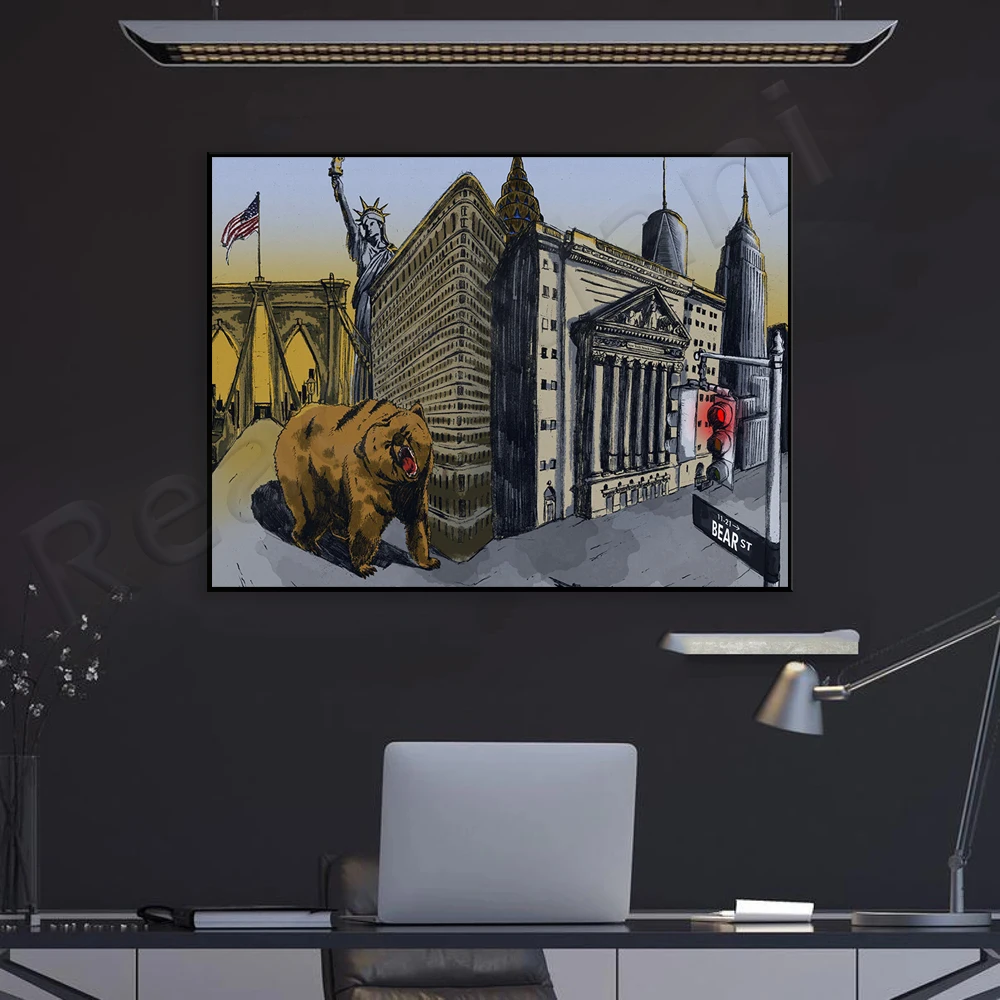 Obra de arte do urso |   Nova  - Home Office Marketing avaliação e preço