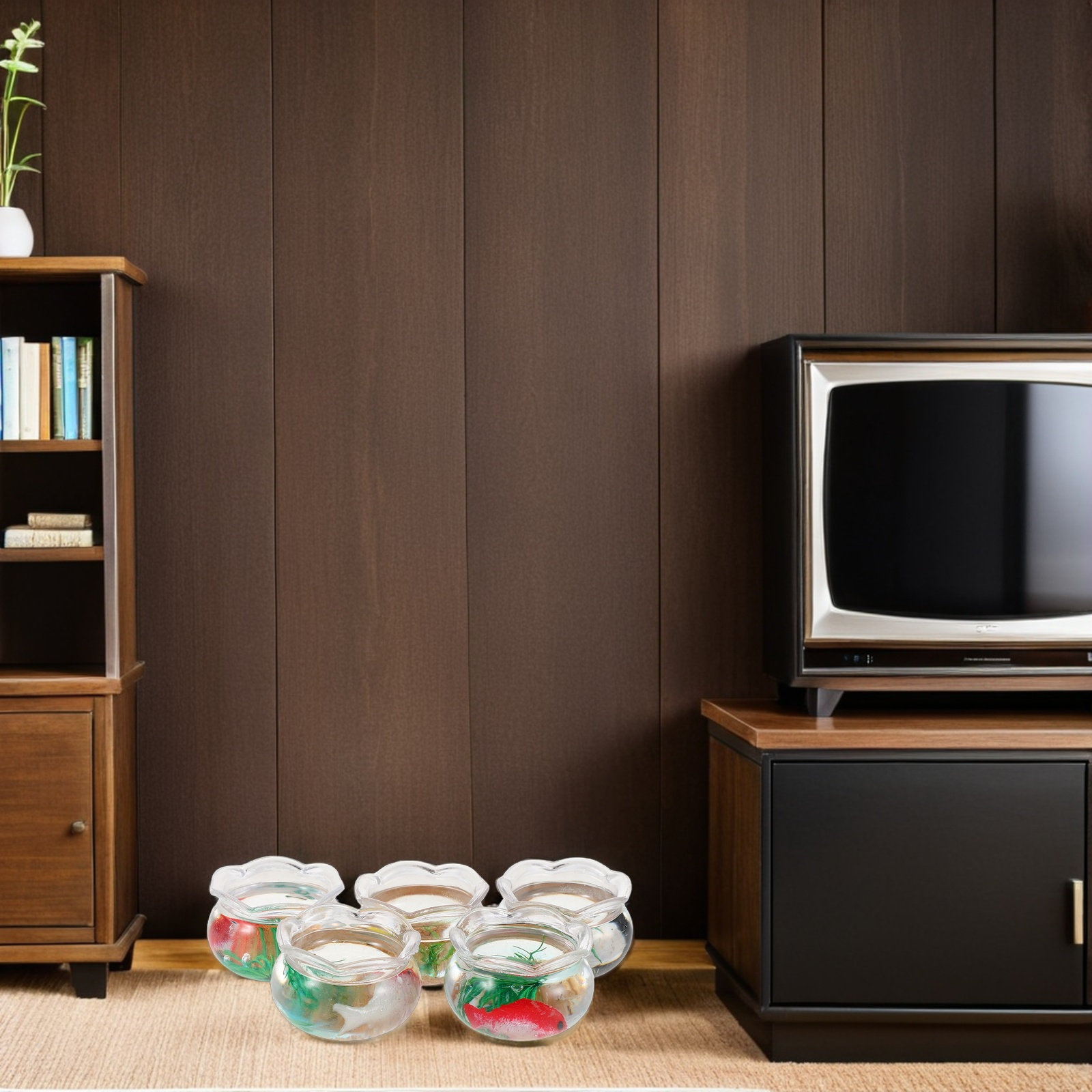 5 Peças Mini Aquário Redondo p - Plant Desk Mini avaliação e preço